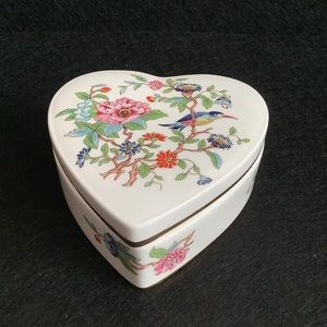 Aynsley bone china heart shape box.
